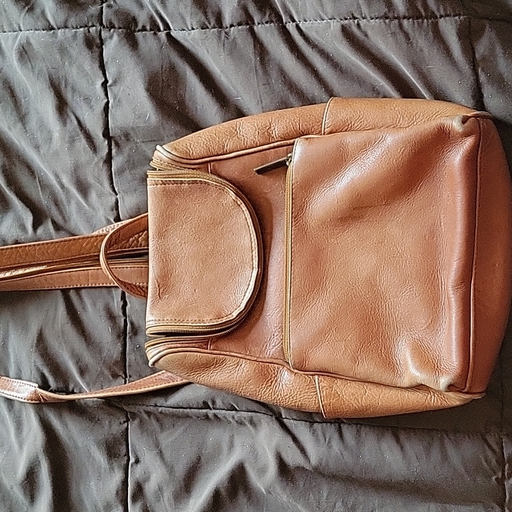 Wilson leather backpack purse